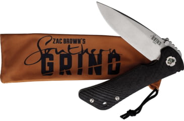 Image of Southern Grind Spider Monkey DP Folding Knife, 4.25in Closed, 3.25in Stonewash Magnacut Steel Drop Point Blade, Carbon Fiber Handle, SG06130008