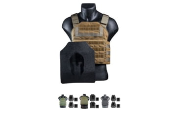 Image of Spartan Armor Systems AR500 Omega Body Armor And Plate Carrier Package, Black, OD Green, Tan, Wolf Gray