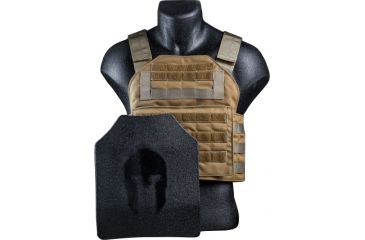 Image of Spartan Armor Systems AR500 Omega Body Armor And Shooters Cut Plate Carrier Package special, Black, Medium-Extra Large SAS-AR500PKG-SPC-BK-SPEC-KIT