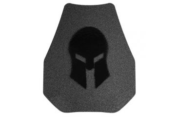 Image of Spartan Armor Systems AR500 Omega Steel Core Body Armor Swimmers Cut Set Of Two, Single Curve, Base Coat, Black, 10x12 SAS-AR5001012-SW