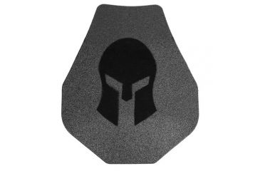 Image of Spartan Armor Systems AR550 Steel Core Body Armor Swimmers Cut Set Of Two, Single Curve, Base Coat, Black, 10x12 SAS-AR5501012-SW