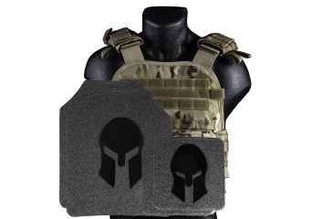 Image of Spartan Armor Systems Armor/condor Defender Extra Large Plate Carrier And AR550 Body Armor Platform Single Curve, Base Coat, Multi-Cam, 2XL-4XL SAS-PKG550-DFPC-MC-KIT