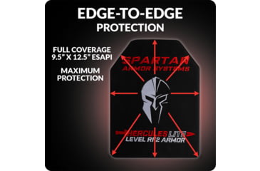 Image of Spartan Armor Systems Hercules LITE RF2/III+ Aluminum Oxide Ceramic Body Armor Plates