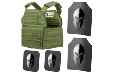 Image of AR500 Body Armor Level III Spartan Shooters Package, Small/Extra Large, OD Green, Adjustable, SASAR500PKGLEGIONODKIT