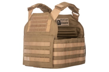 Image of Spartan Armor Systems Shooters Cut Plate Carrier, Medium/Extra Large, Tan, Adjustable, SAS-SHPC-TAN