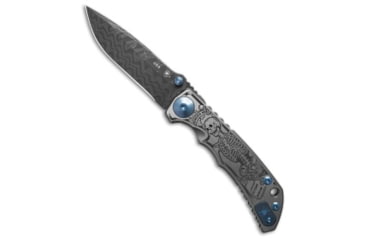 Image of Spartan Blades Spartan Blades Harsey Folder Frame Lock Knife Memento Mori 4" C.N. Damascus, Gray, Damascus, adult, BHQ-200591
