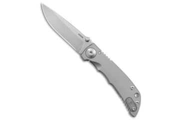 Image of Spartan Blades Spartan Blades Harsey Folder Frame Lock Knife Titanium 3.25&quot; Stonewash SF10SW, Gray, CPM S45VN, adult, BHQ-118018