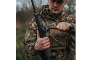 Image of Spartan Precision Equipment Javelin Lite Long Bipod w/Classic M-LOK Adapter, Black, SP01-053-R-BLK + SP02-03-R