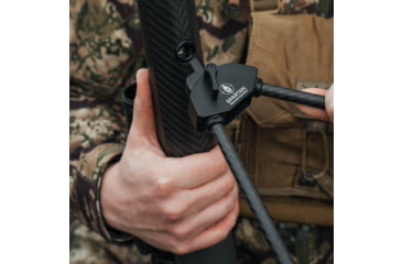 Image of Spartan Precision Equipment Javelin Lite Long Bipod w/Classic M-LOK Adapter, Black, SP01-053-R-BLK + SP02-03-R