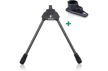 Image of Spartan Precision Equipment Javelin Lite Long Bipod w/Classic M-LOK Adapter, Black, SP01-053-R-BLK + SP02-03-R