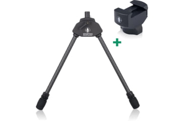 Image of Spartan Precision Equipment Javelin Lite Long Bipod w/Classic Picatinny Adapter, Black, SP01-053-R-BLK + SP02-02-R