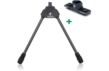 Image of Spartan Precision Equipment Javelin Lite Long Bipod w/Classic Rifle Adapter, Black, SP01-053-R-BLK + SP02-01-R