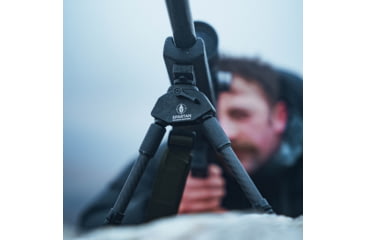 Image of Spartan Precision Equipment Javelin Lite Standard Bipod w/Classic Rifle Adapter, Black, SP01-054-R-BLK + SP02-01-R