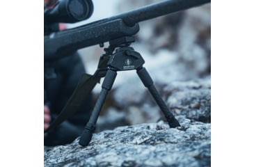 Image of Spartan Precision Equipment Javelin Lite Standard Bipod w/Classic Rifle Adapter, Black, SP01-054-R-BLK + SP02-01-R