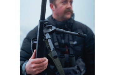 Image of Spartan Precision Equipment Javelin Lite Standard Bipod w/Classic Rifle Adapter, Black, SP01-054-R-BLK + SP02-01-R