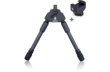 Image of Spartan Precision Equipment Javelin Lite Standard Bipod w/Classic Picatinny Adapter, Black, SP01-054-R-BLK + SP02-02-R