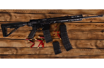 Image of OpticsPlanet Exclusive Spearhead Complete Upper Receiver, Model S, .410 Bore, AR-15, 19 inch Barrel, Quad Rail Handguard, Anodized Finish, Black, 1001