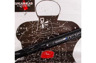 Image of OpticsPlanet Exclusive Spearhead Complete Upper Receiver, Model S, .410 Bore, AR-15, 19 inch Barrel, Quad Rail Handguard, Anodized Finish, Black, 1001