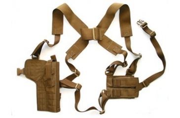 Image of Specter Gear Vertical Shoulder Holster w/ Double Pistol Mag Pouch, M9 / Beretta 92F - Coyote, 418-RH-COY