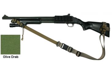 Image of Specter Gear 2 Point Tactical Sling, Mossberg 590/590A1 w/ Hogue 12in LOP Stock, Ambidextrous w/ ERB,OD Green 763 OD-ERB