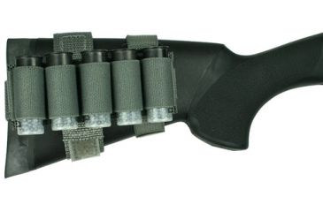 Image of Specter Gear 5 Round Buttstock Shell Holder, With Rear Adapter, Fits Hogue 12&quot; LOP Stock, Foliage Green, Green 835-FG