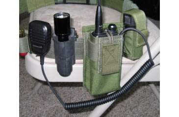 Image of Specter Gear Belt Mounted Radio Pouch, fits Baofeng UV-5R / BF-F8HP With Extended Length Battery, OD Green, 1207 OD