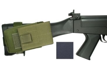 Image of Specter Gear FN FAL Buttstock Magazine Pouch, Holds (1) 20 rd. 7.62x51mm Magazine, Fits Fixed Stocked FN FAL Type Rifles, Black, Black 838-BLK