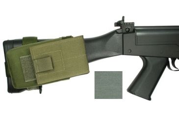 Image of Specter Gear FN FAL Buttstock Magazine Pouch, Holds (1) 20 rd. 7.62x51mm Magazine, Fits Fixed Stocked FN FAL Type Rifles, Foliage Green, Green 838-FG