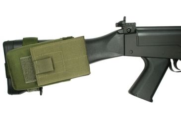 Image of Specter Gear FN FAL Buttstock Magazine Pouch, Holds (1) 20 rd. 7.62x51mm Magazine, Fits Fixed Stocked FN FAL Type Rifles, Olive Drab, Drab 838-OD