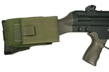 Image of Specter Gear G3/HK91 Buttstock Magazine Pouch, Holds (1) 20 rd. 7.62x51mm Magazine, Fits Fixed Stocked G3/HK91 Type Rifles, Olive Drab, Drab 840-OD