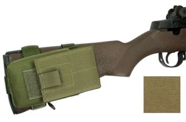 Image of Specter Gear M-14 Buttstock Magazine Pouch, Holds (1) 20 rd. 7.62x51mm Magazine, Fits Fixed Stocked M-14 Rifles, Coyote, Coyote 837-COY