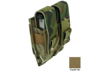 Image of Specter Gear MOLLE Double Universal Pistol Magazine Pouch, Vertical Draw, Coyote, 1135 COY