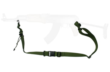 Image of Specter Gear Raider 2 Point Tactical Sling, AK-47 with Folding Stock, Braided Lanyard, Emergency Release, Black, 548 BLK-ERB-BL