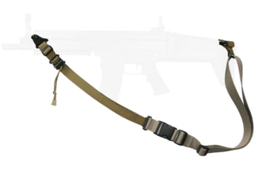 Image of Specter Gear Raider 2 Point Tactical Sling, FN SCAR, Braided Lanyard, Emergency Release, Coyote Tan, 727 COY-ERB-BL