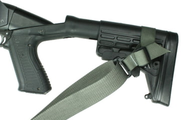 Image of Specter Gear Raider 2 Point Tactical Sling, Mossberg 500 / Maverick 88 with M-4 type stock, Braided Lanyard, Emergency Release, Olive Drab Green, 645 OD-ERB-BL