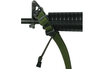 Image of Specter Gear Universal QD Swivel Raider 2 Point Tactical Sling, Braided Lanyard, Emergency Release, Olive Drab Green, 853 OD-ERB-BL