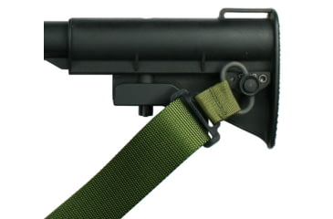 Image of Specter Gear Universal QD Swivel Raider 2 Point Tactical Sling, Braided Lanyard, Emergency Release, Olive Drab Green, 853 OD-ERB-BL