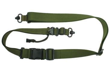 Image of Specter Gear Universal QD Swivel Raider 2 Point Tactical Sling, Braided Lanyard, Emergency Release, Olive Drab Green, 853 OD-ERB-BL