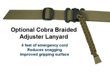 Image of Specter Gear Universal QD Swivel Raider 2 Point Tactical Sling, Braided Lanyard, Emergency Release, Olive Drab Green, 853 OD-ERB-BL