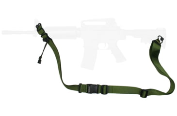 Image of Specter Gear Universal QD Swivel Raider 2 Point Tactical Sling, Braided Lanyard, Emergency Release, Olive Drab Green, 853 OD-ERB-BL