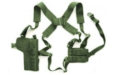 Image of Specter Gear Vertical Shoulder Holster w/ Double Mag Pouch, OD Green, Right Hand M9/Beretta 92F