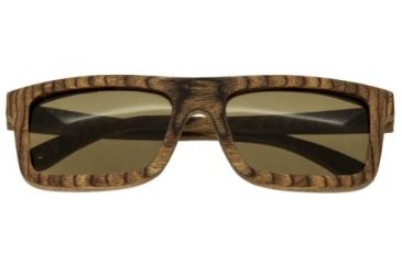 Image of Spectrum Burrow Wood Sunglasses, Brown Frame, Brown Lens, One Size, SSGS118BN