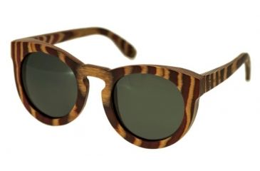 Image of Spectrum Sunglasses Dorian S128BK Sunglasses, Cherry Zebra Frame, Black Lens SSGS128BK