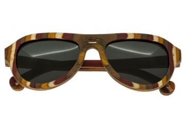 Image of Spectrum Fanning Wood Sunglasses, Multi Frame, Black Lens, One Size, SSGS114BK