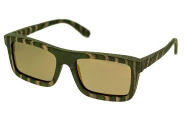 Image of Spectrum Sunglasses Garcia S120GD Sunglasses, Green Zebra Frame, Gold Lens SSGS120GD
