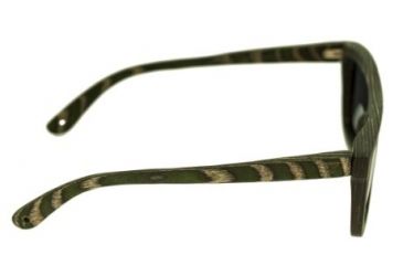 Image of Spectrum Garcia Wood Sunglasses, Green Zebra Frame, Gold Lens, One Size, SSGS120GD