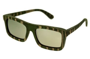 Image of Spectrum Sunglasses Garcia S120SR Sunglasses, Green Zebra Frame, Silver Lens SSGS120SR