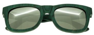 Image of Spectrum Hamilton Wood Sunglasses, Teal Frame, Silver Lens, Teal/Silver, One Size, SSGS106SR