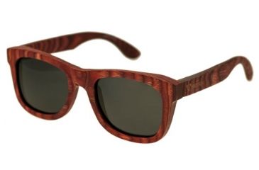 Image of Spectrum Irons Wood Sunglasses, Cherry Frame, Black Lens, Cherry/Black, One Size, SSGS105BK