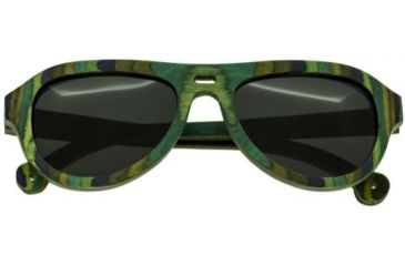 Image of Spectrum Sunglasses Lopez S111bk Sunglasses, Green Stripe FRAME, Black Lens SSGS111BK